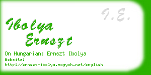 ibolya ernszt business card